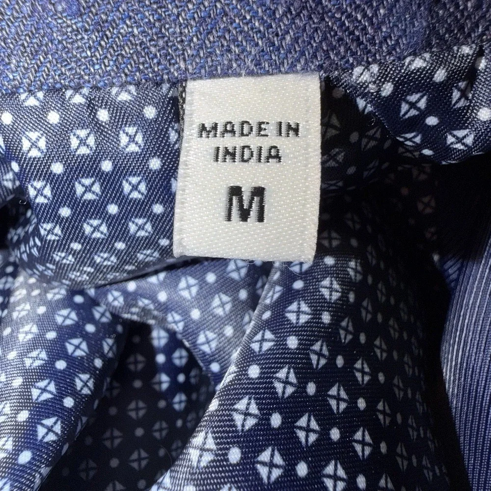 Murano Baird McNutt 100% Linen Blazer Mens Medium Slim Fit Blue Sport Coat